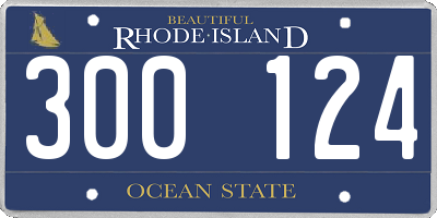 RI license plate 300124