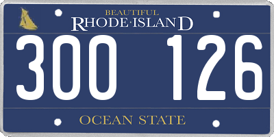 RI license plate 300126