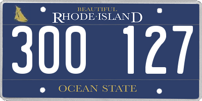 RI license plate 300127