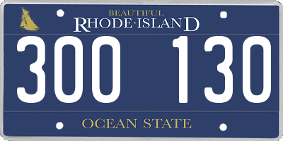 RI license plate 300130