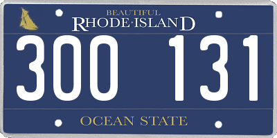 RI license plate 300131