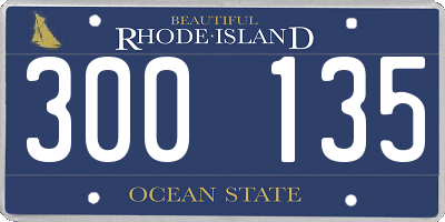 RI license plate 300135