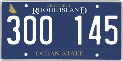 RI license plate 300145