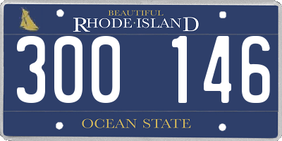 RI license plate 300146