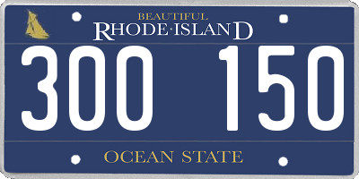 RI license plate 300150
