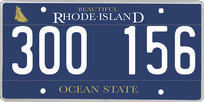 RI license plate 300156