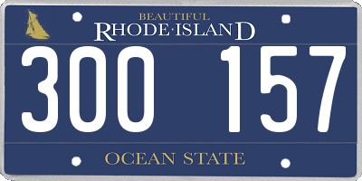RI license plate 300157