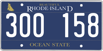 RI license plate 300158