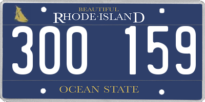 RI license plate 300159