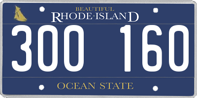 RI license plate 300160