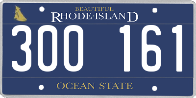 RI license plate 300161