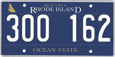RI license plate 300162