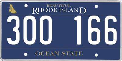 RI license plate 300166