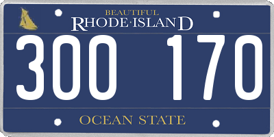 RI license plate 300170