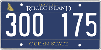 RI license plate 300175