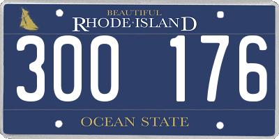 RI license plate 300176