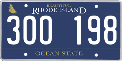 RI license plate 300198