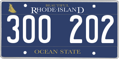 RI license plate 300202