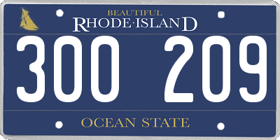 RI license plate 300209