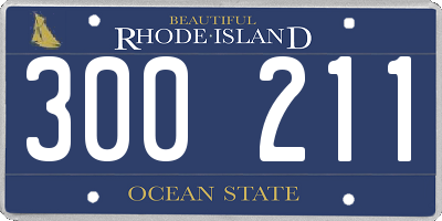 RI license plate 300211