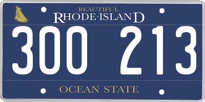 RI license plate 300213