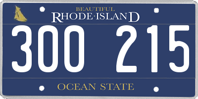 RI license plate 300215