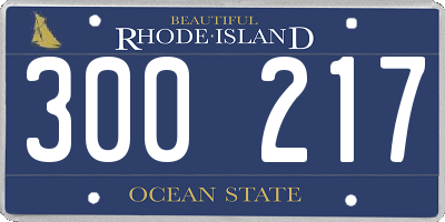 RI license plate 300217
