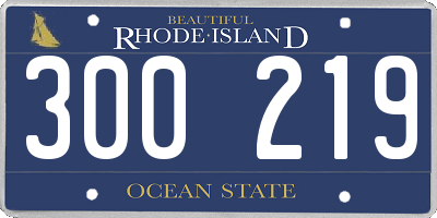 RI license plate 300219