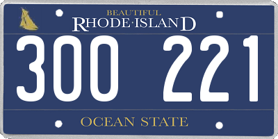 RI license plate 300221