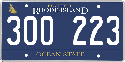 RI license plate 300223