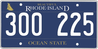 RI license plate 300225