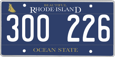RI license plate 300226
