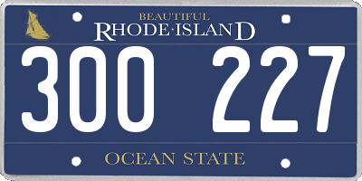 RI license plate 300227