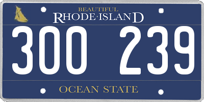 RI license plate 300239