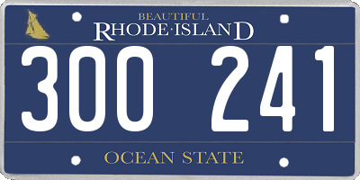 RI license plate 300241