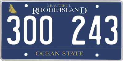 RI license plate 300243