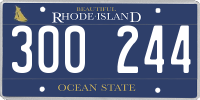 RI license plate 300244