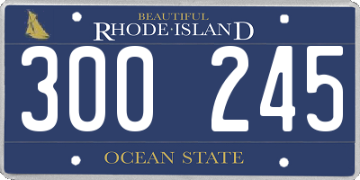 RI license plate 300245