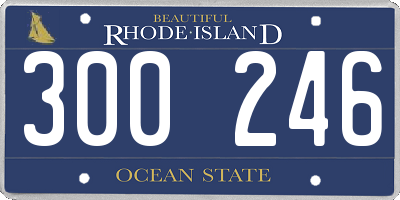 RI license plate 300246