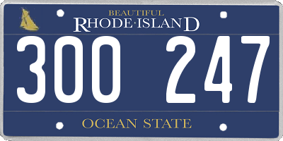 RI license plate 300247