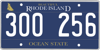 RI license plate 300256