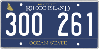 RI license plate 300261
