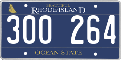 RI license plate 300264