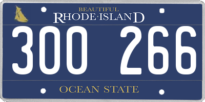 RI license plate 300266