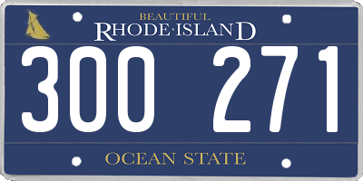 RI license plate 300271