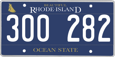 RI license plate 300282