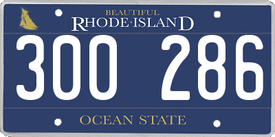 RI license plate 300286