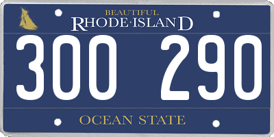 RI license plate 300290