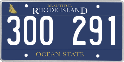 RI license plate 300291