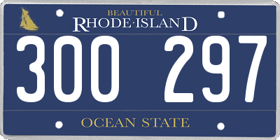 RI license plate 300297